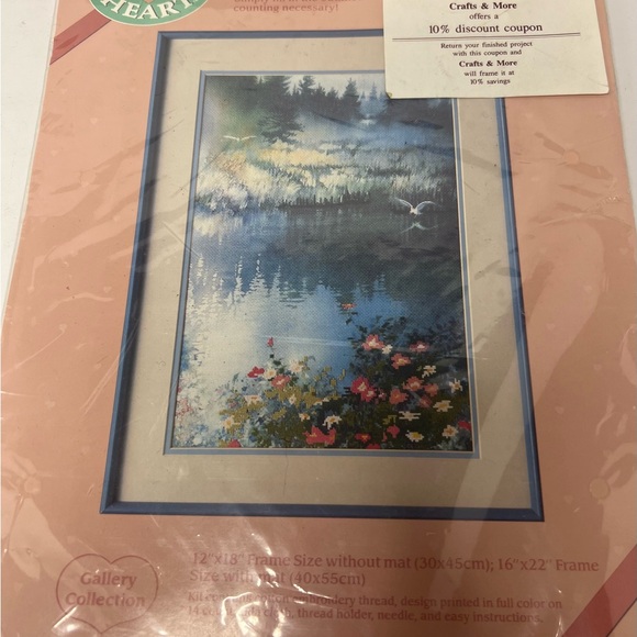 From The Heart Galley Collection Cross Stitch Wild Rose Marsh Kit 53508 - Picture 3 of 9
